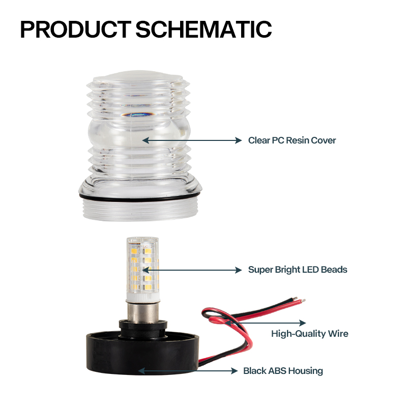 12V Marine LED Anchor Light Wa - огляд і ціна Fishing Boat Anchor
