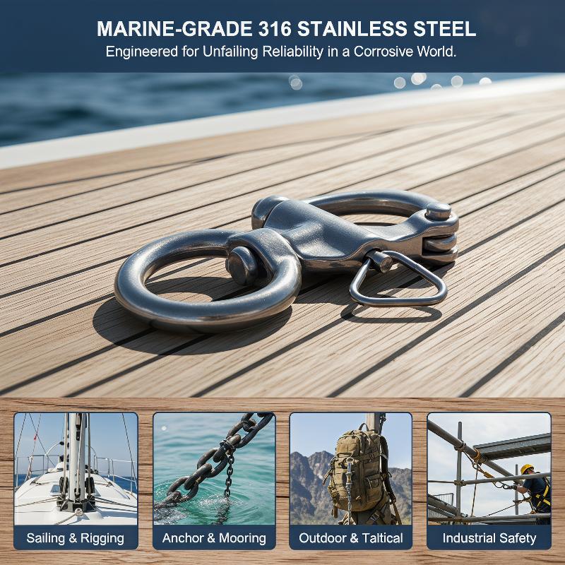 Marine Swivel Snap Shackle 316 - огляд і ціна Fishing Boat Paddle