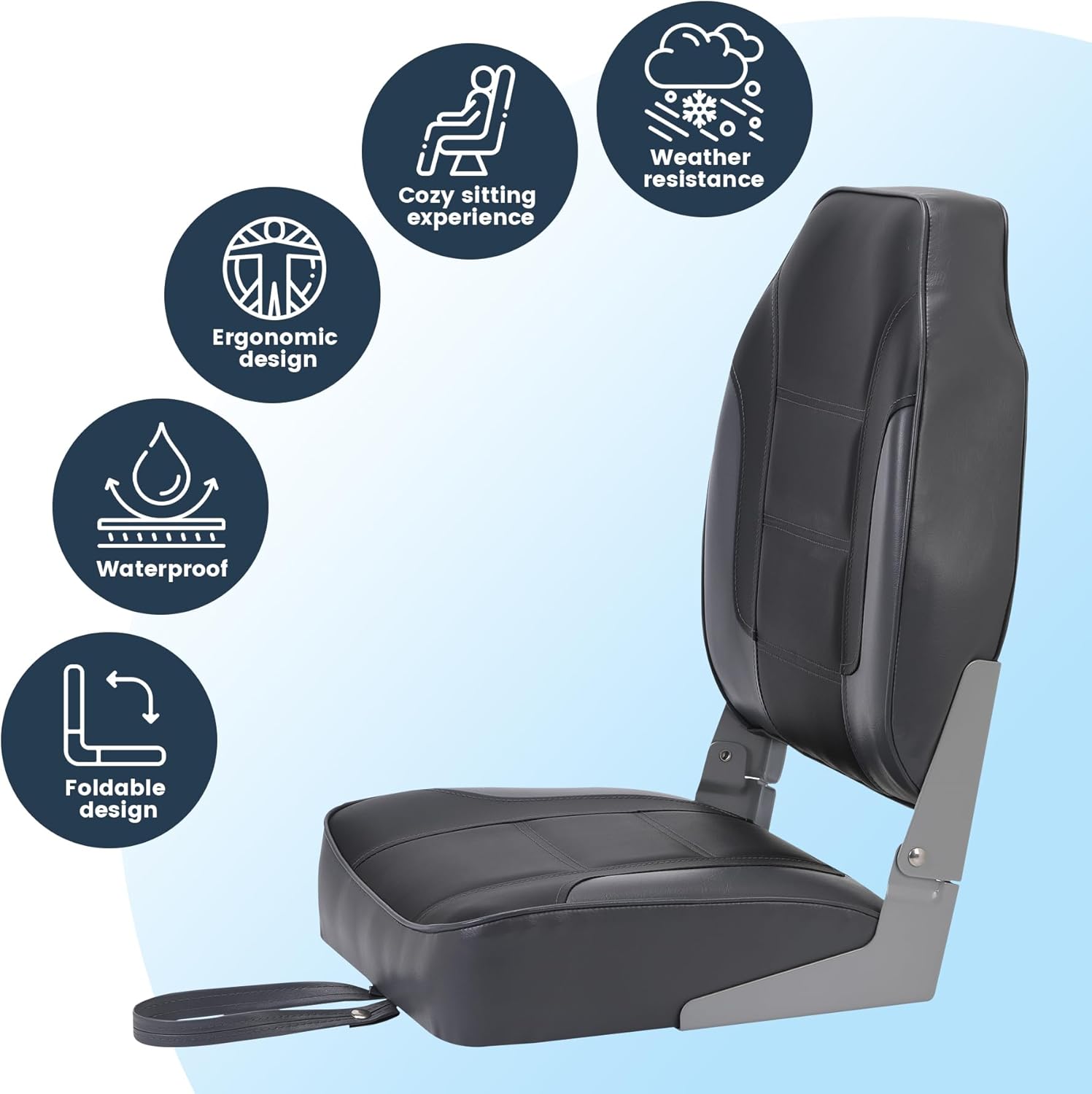 2 Pack Folding Boat Seats, Hig - огляд і ціна Fishing Boat Seat